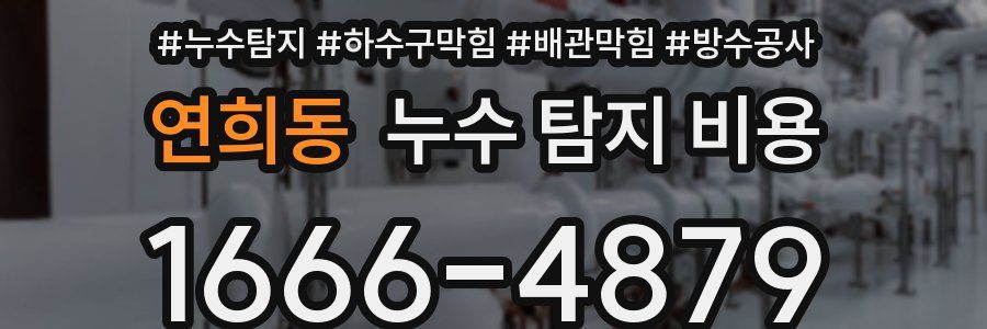 연희동 누수 탐지 비용
