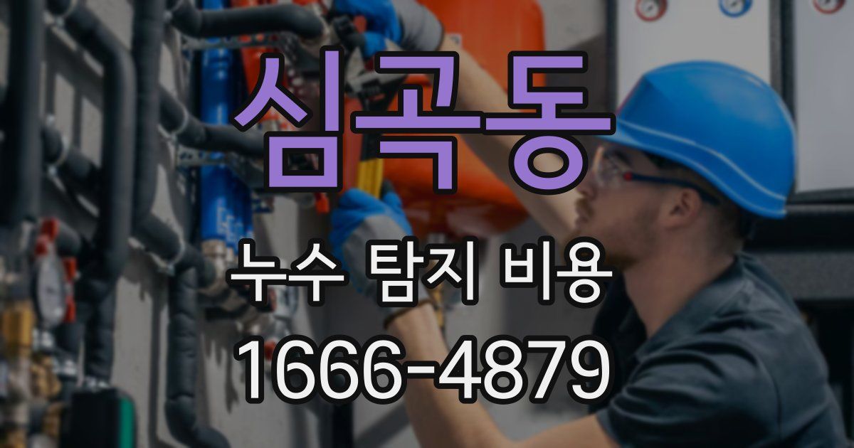심곡동 누수 탐지 비용