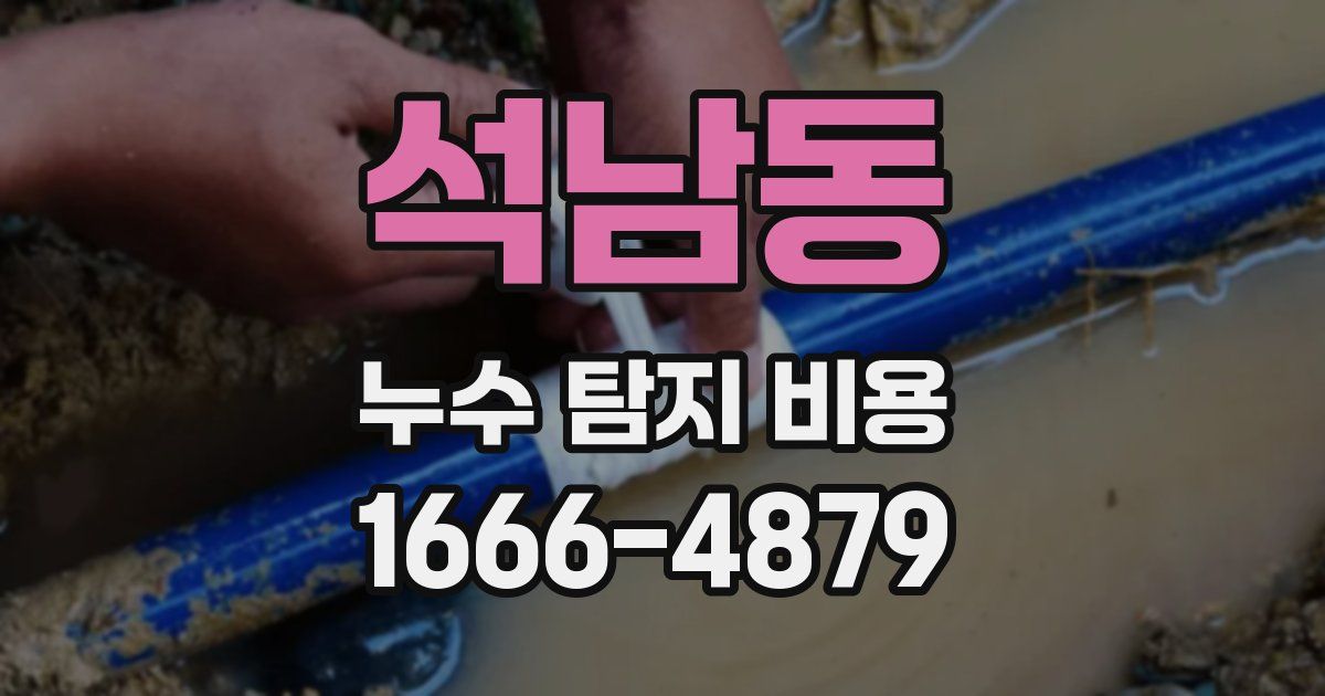 석남동 누수 탐지 비용