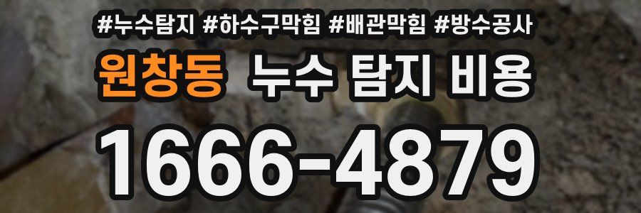 원창동 누수 탐지 비용