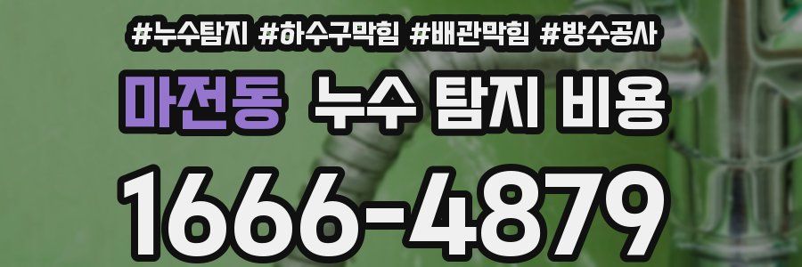 마전동 누수 탐지 비용