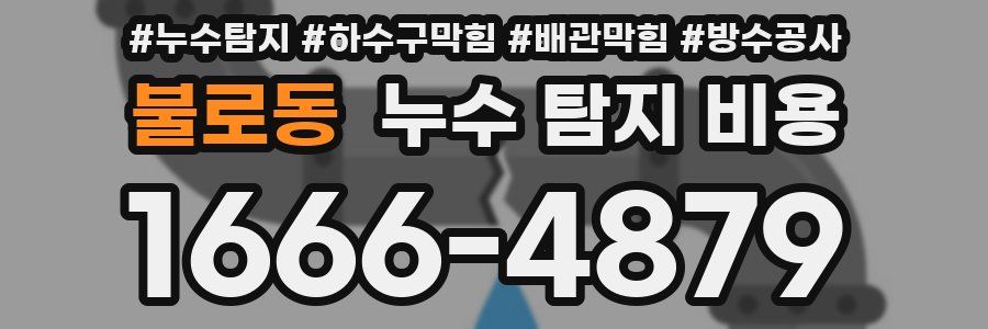 불로동 누수 탐지 비용