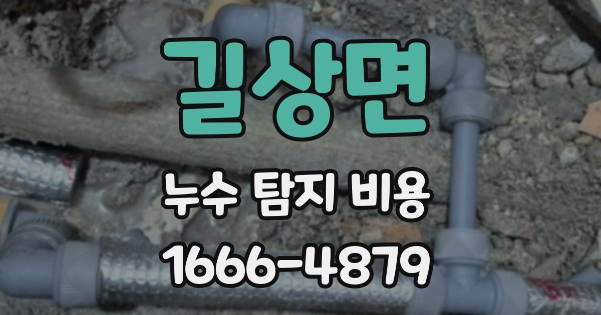 길상면 누수 탐지 비용