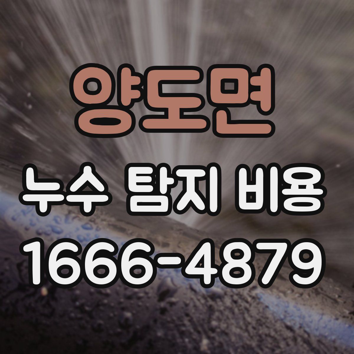 양도면 누수 탐지 비용