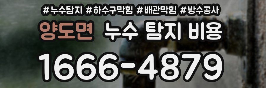 양도면 누수 탐지 비용