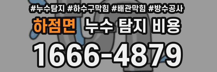 하점면 누수 탐지 비용