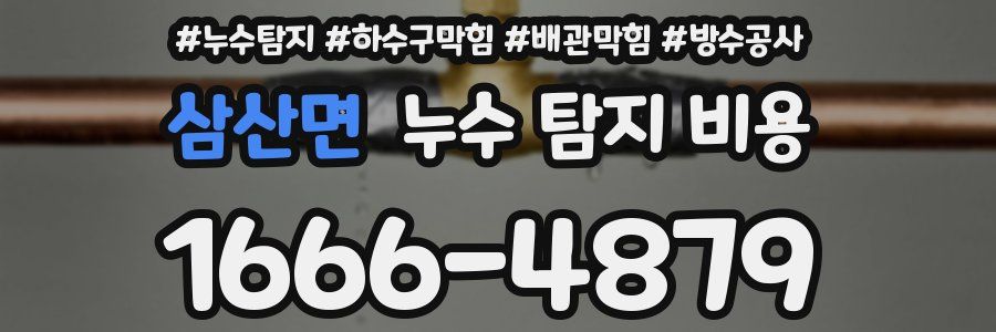 삼산면 누수 탐지 비용