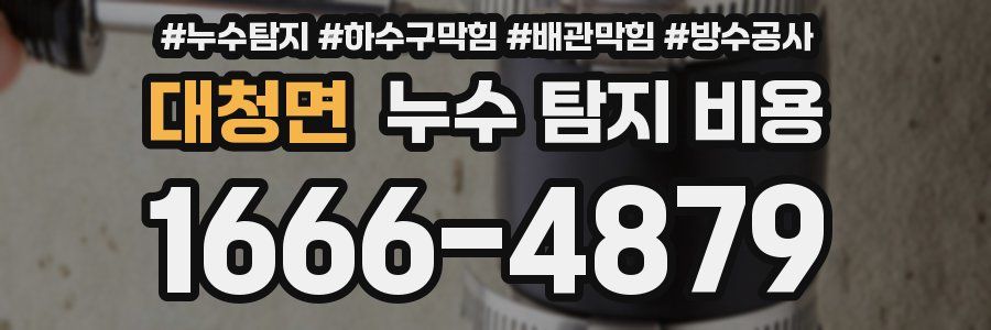 대청면 누수 탐지 비용