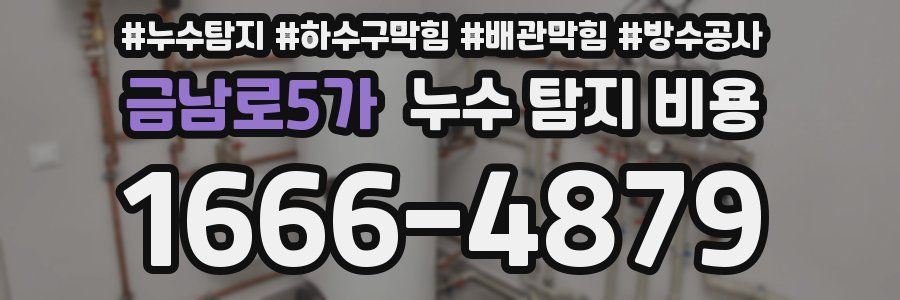 금남로5가 누수 탐지 비용