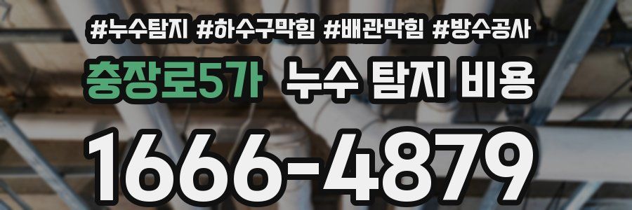 충장로5가 누수 탐지 비용