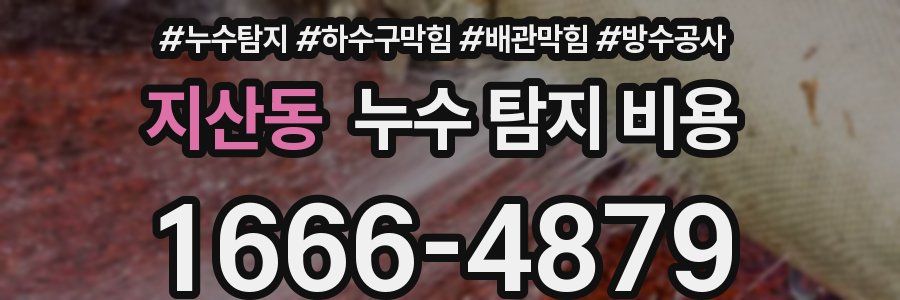 지산동 누수 탐지 비용