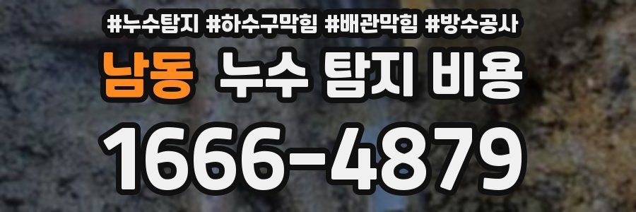 남동 누수 탐지 비용