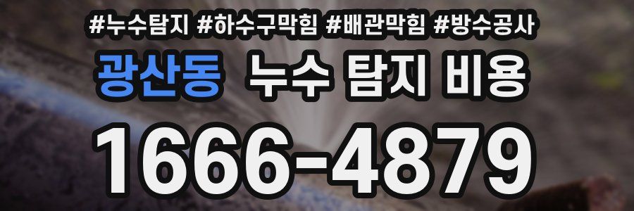 광산동 누수 탐지 비용