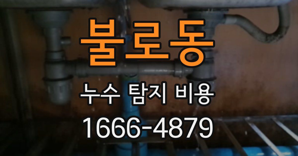 불로동 누수 탐지 비용