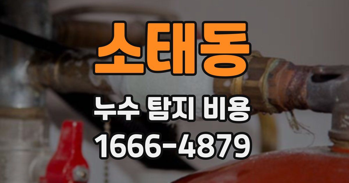 소태동 누수 탐지 비용