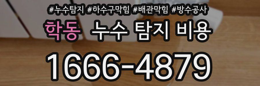 학동 누수 탐지 비용