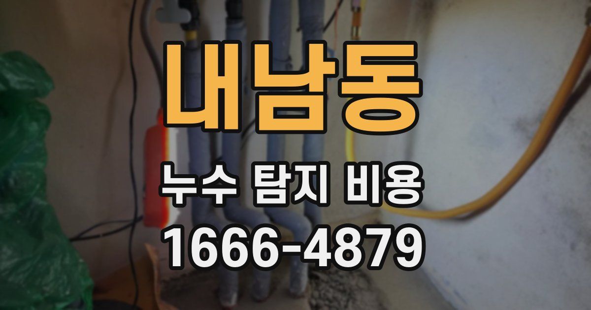 내남동 누수 탐지 비용