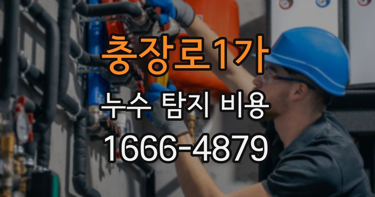 충장로1가 누수 탐지 비용