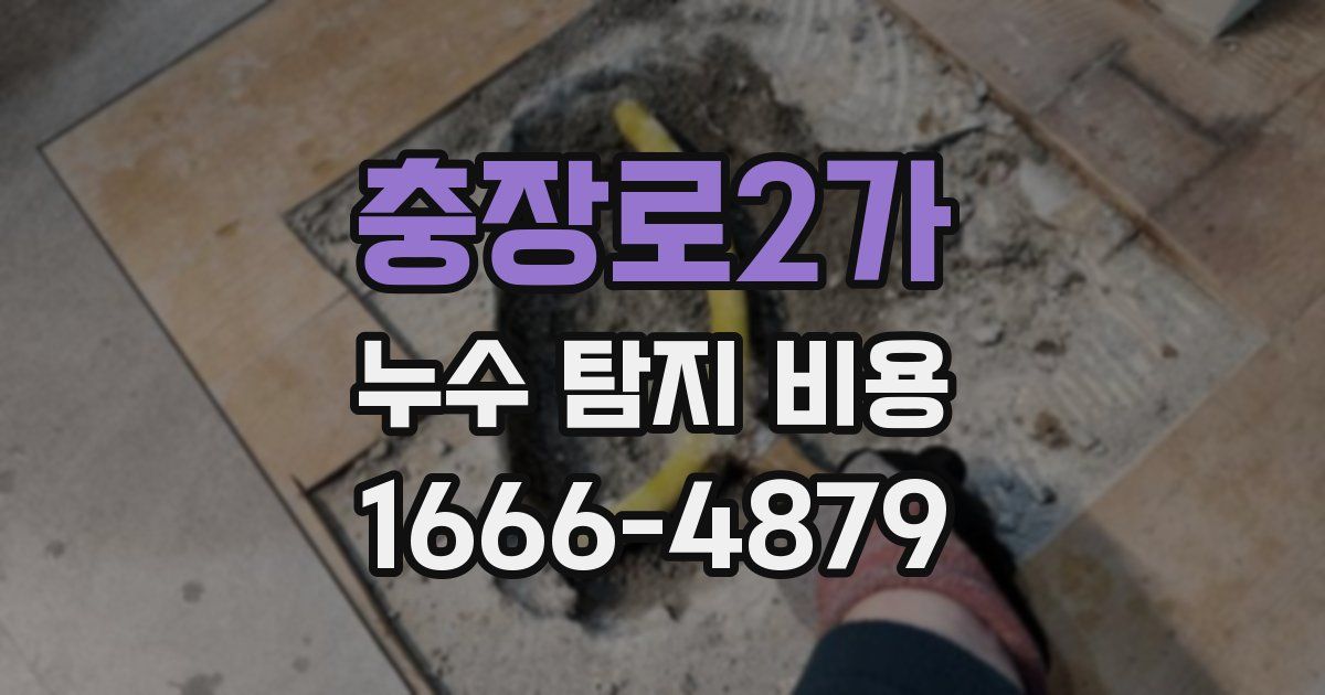 충장로2가 누수 탐지 비용