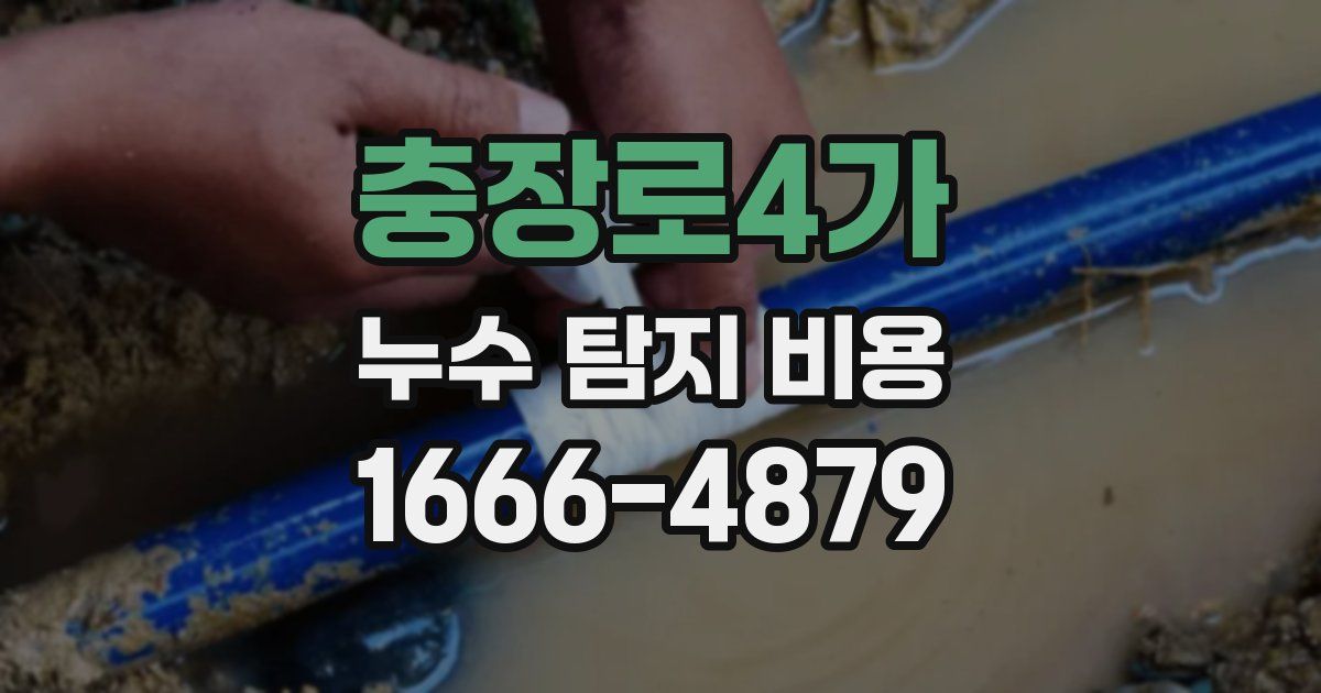 충장로4가 누수 탐지 비용