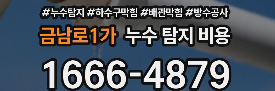 금남로1가 누수 탐지 비용