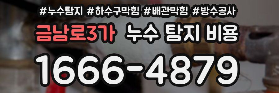 금남로3가 누수 탐지 비용