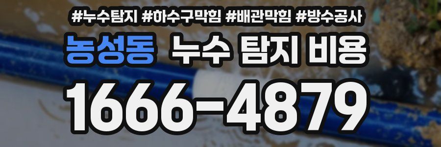 농성동 누수 탐지 비용