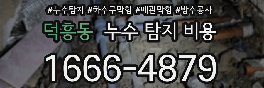 덕흥동 누수 탐지 비용