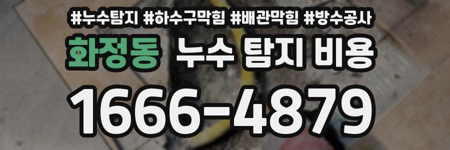 화정동 누수 탐지 비용