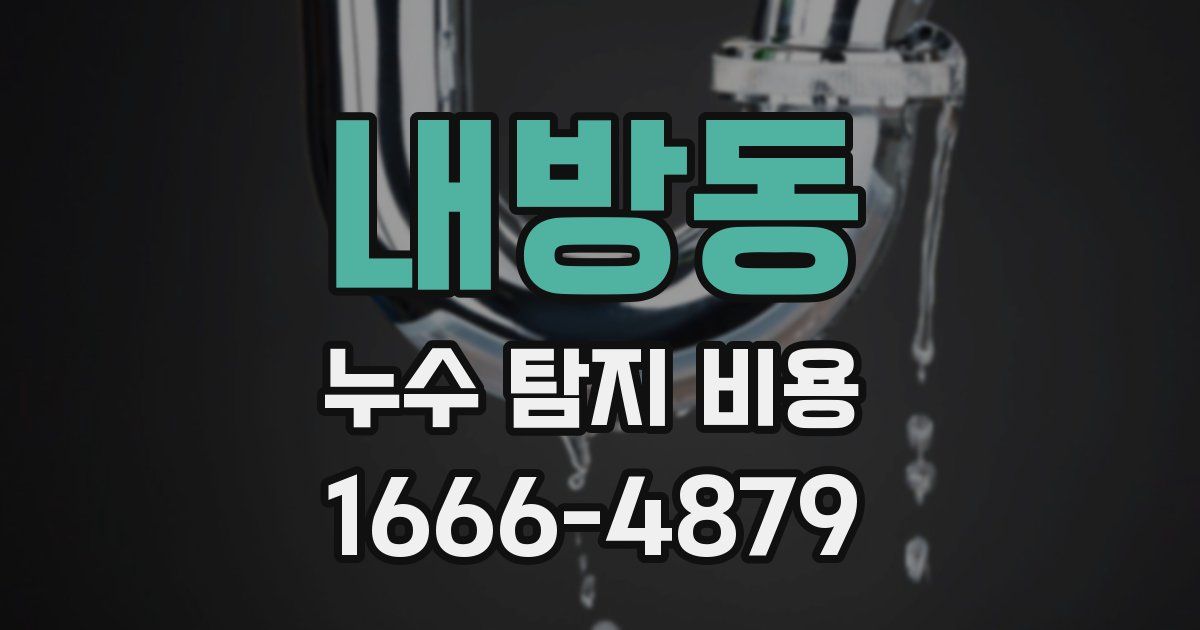 내방동 누수 탐지 비용