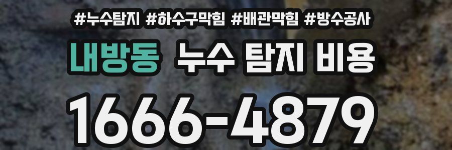 내방동 누수 탐지 비용