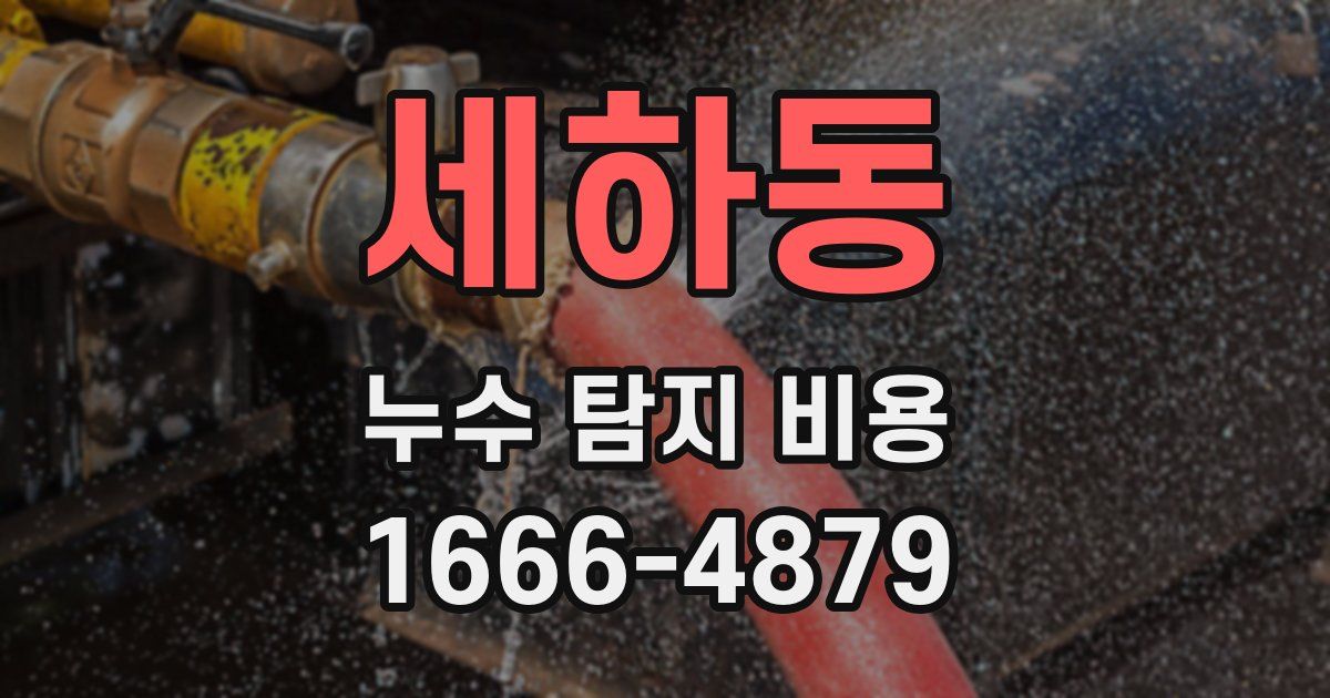 세하동 누수 탐지 비용