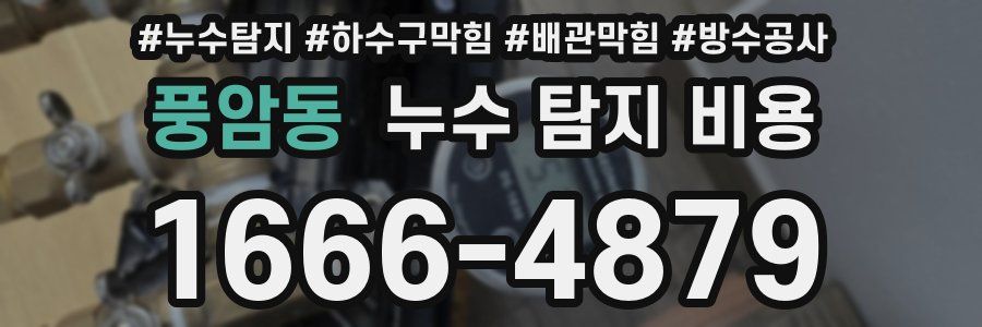 풍암동 누수 탐지 비용