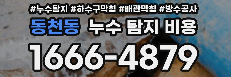 동천동 누수 탐지 비용