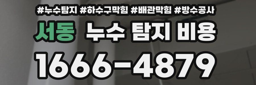 서동 누수 탐지 비용