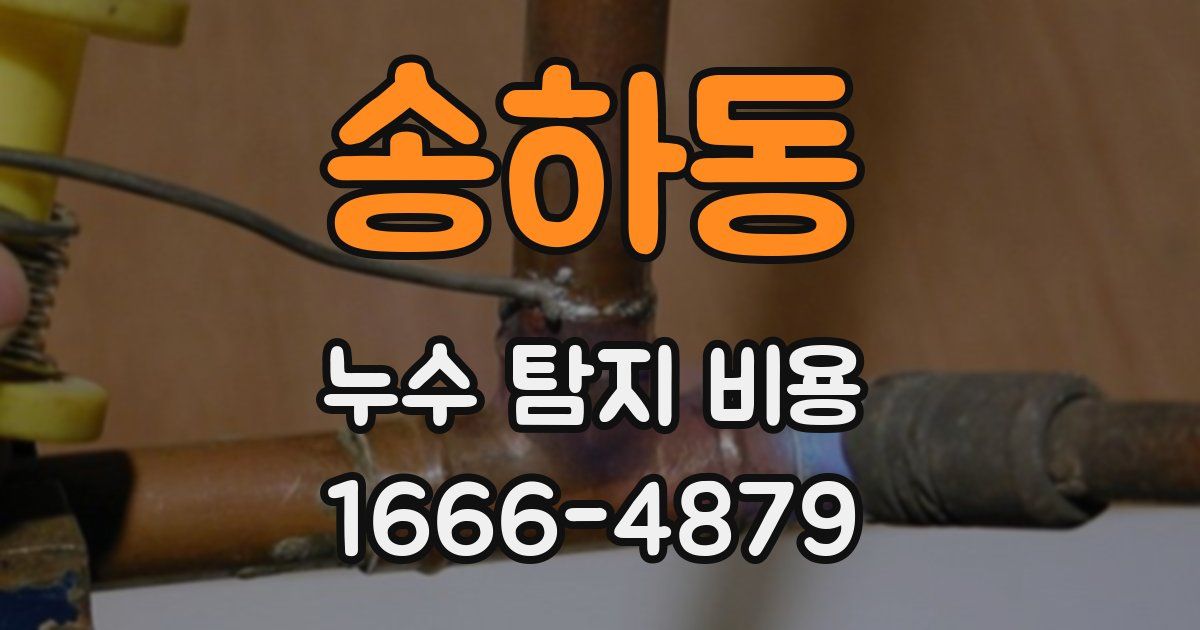 송하동 누수 탐지 비용