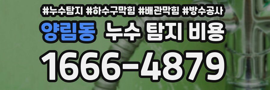 양림동 누수 탐지 비용
