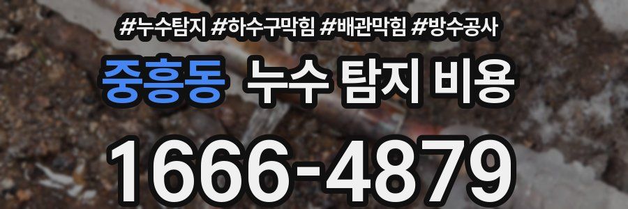 중흥동 누수 탐지 비용