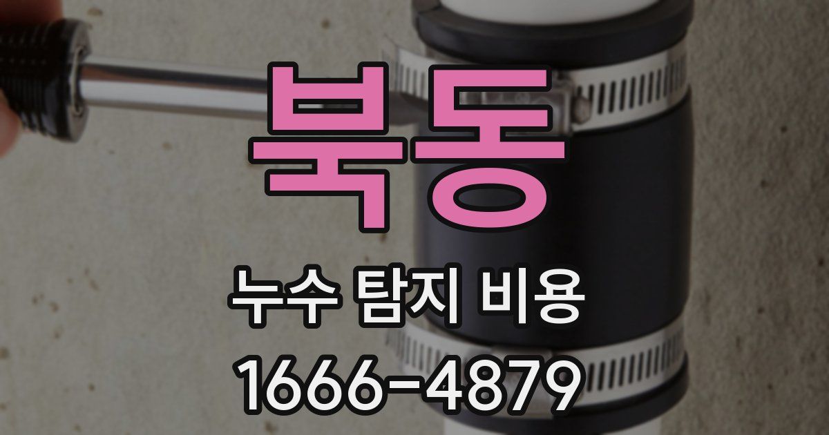 북동 누수 탐지 비용