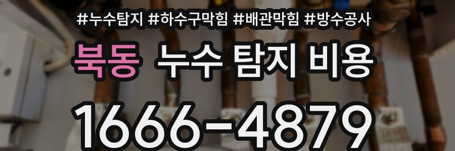 북동 누수 탐지 비용