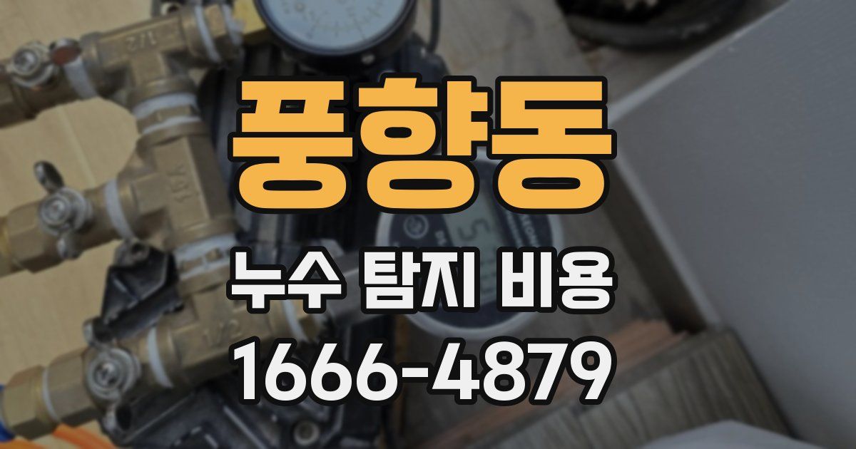 풍향동 누수 탐지 비용