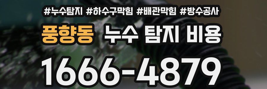 풍향동 누수 탐지 비용