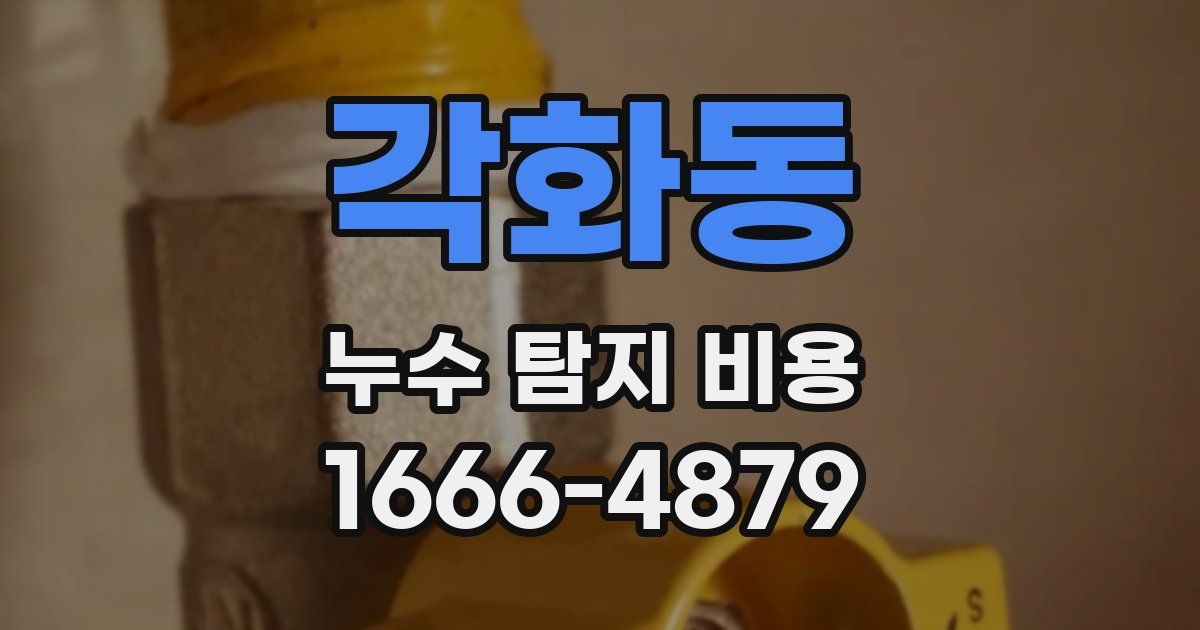 각화동 누수 탐지 비용