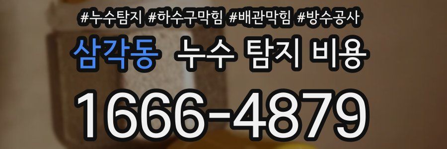 삼각동 누수 탐지 비용