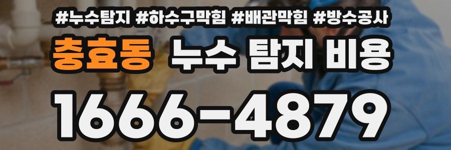 충효동 누수 탐지 비용