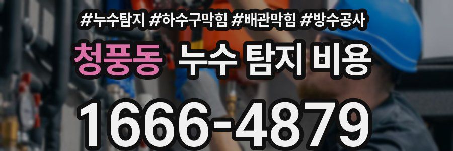 청풍동 누수 탐지 비용