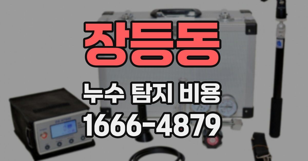장등동 누수 탐지 비용