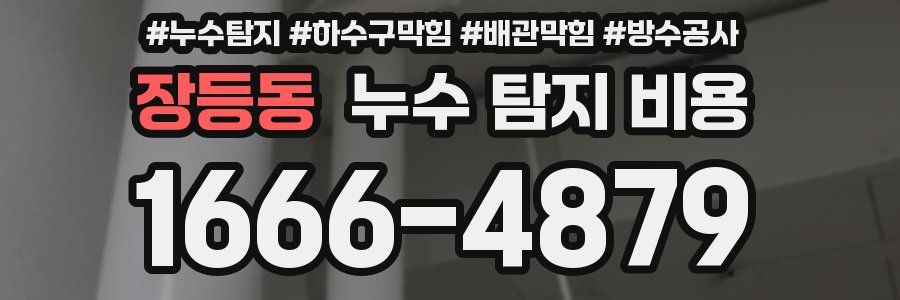 장등동 누수 탐지 비용