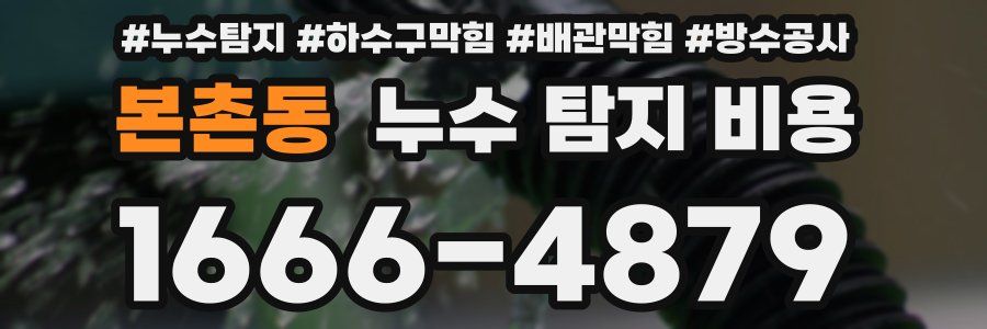 본촌동 누수 탐지 비용