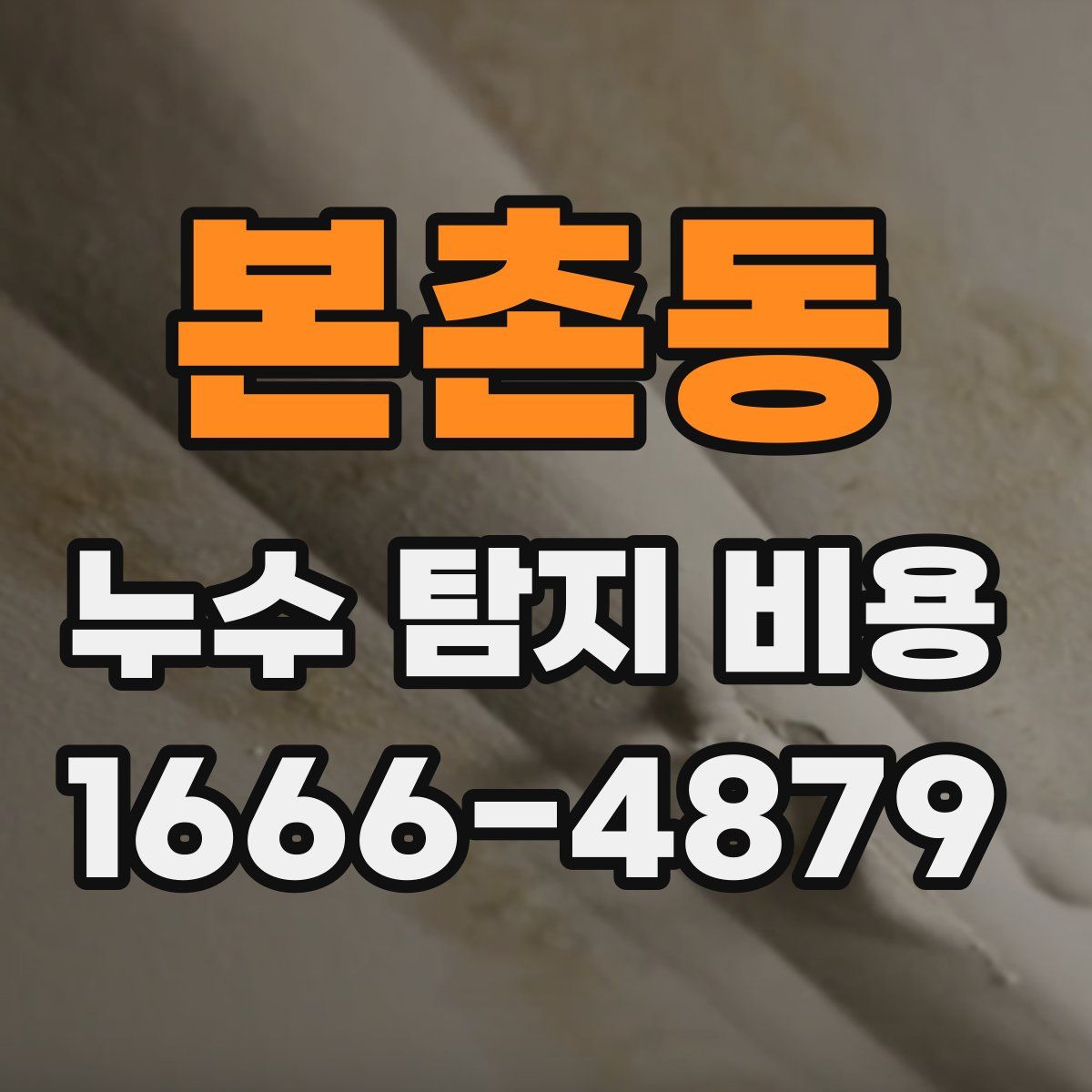 본촌동 누수 탐지 비용